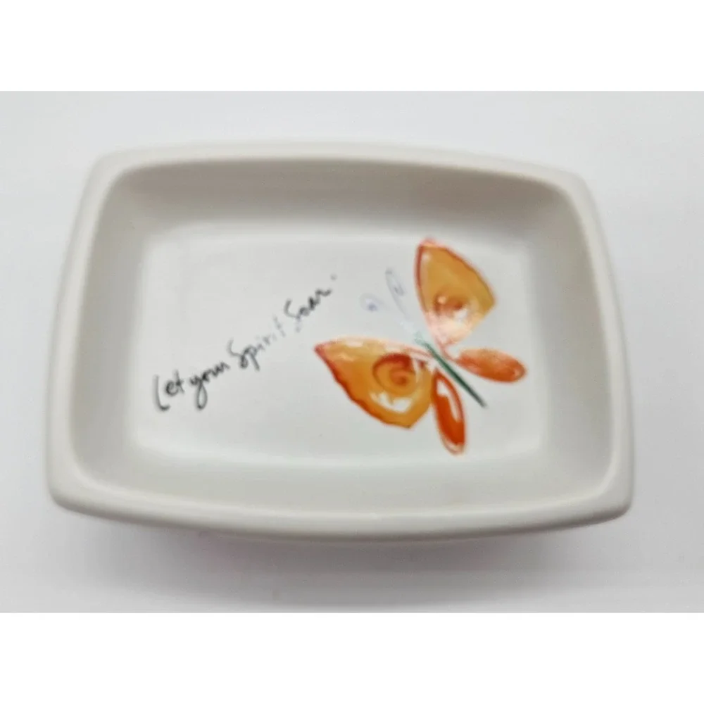 Creative‎ Bath Products Flutterby Soap Dish Butterfly Inspirational Quotes